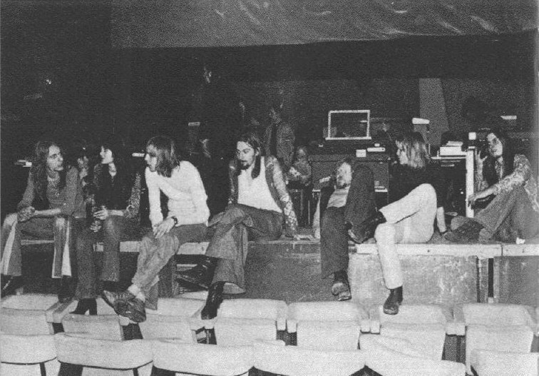 The musicians of the Paris concert in 1973